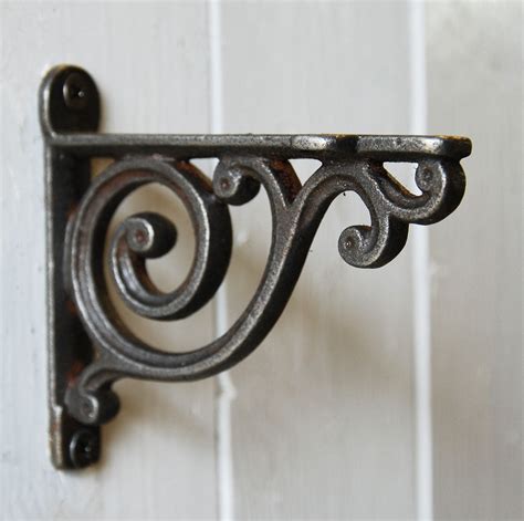 ornate metal t brackets|decorative shelf brackets metal.